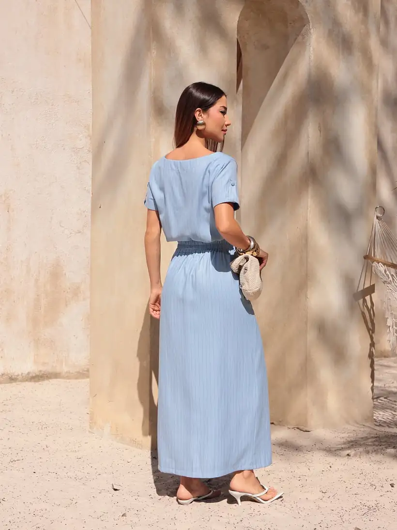 Vestido Longo Azul